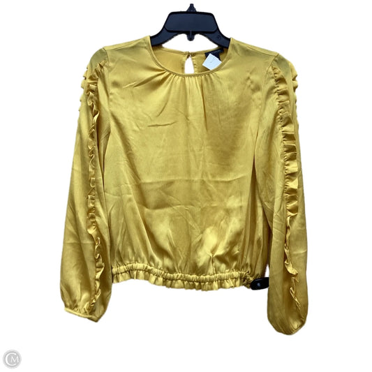 Top Long Sleeve By Ann Taylor In Yellow, Size: Xs