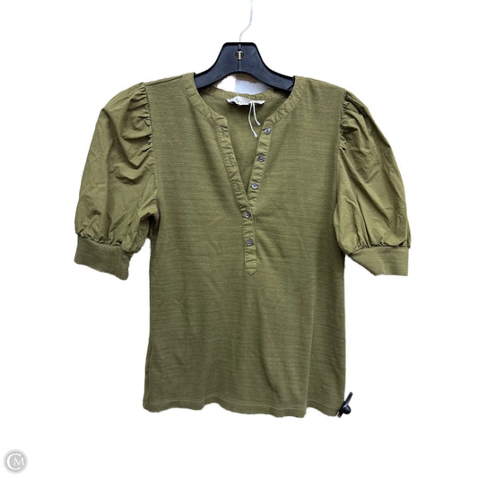 Top Short Sleeve By Loft In Green, Size: Xs