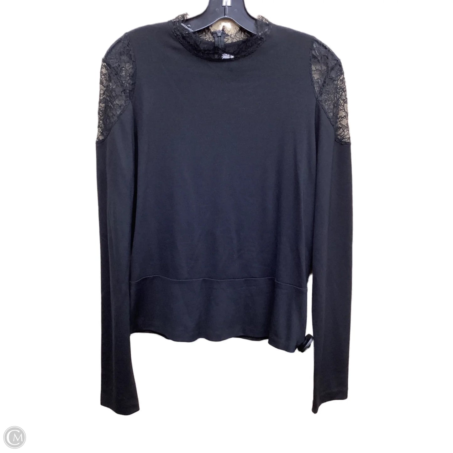 Top Long Sleeve By Amanda Uprichard In Black, Size: M