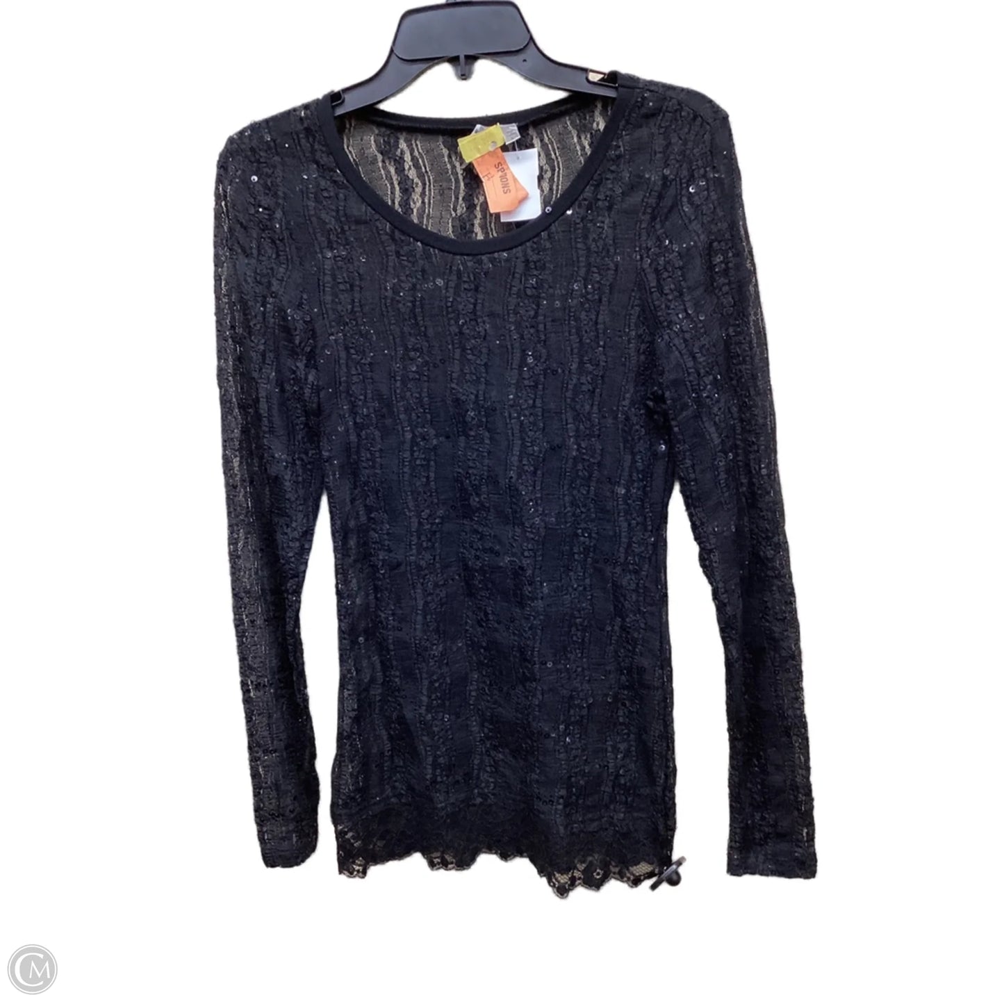 Top Long Sleeve By Bke In Black, Size: S