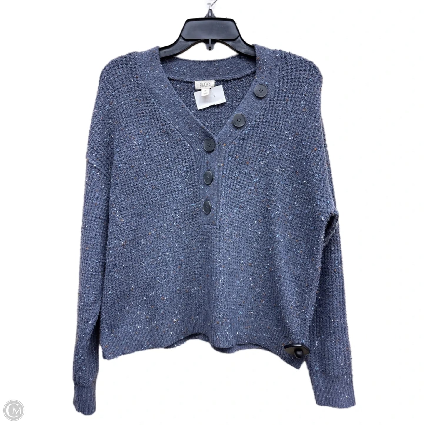 Sweater Cardigan By Ana In Blue, Size: Xs