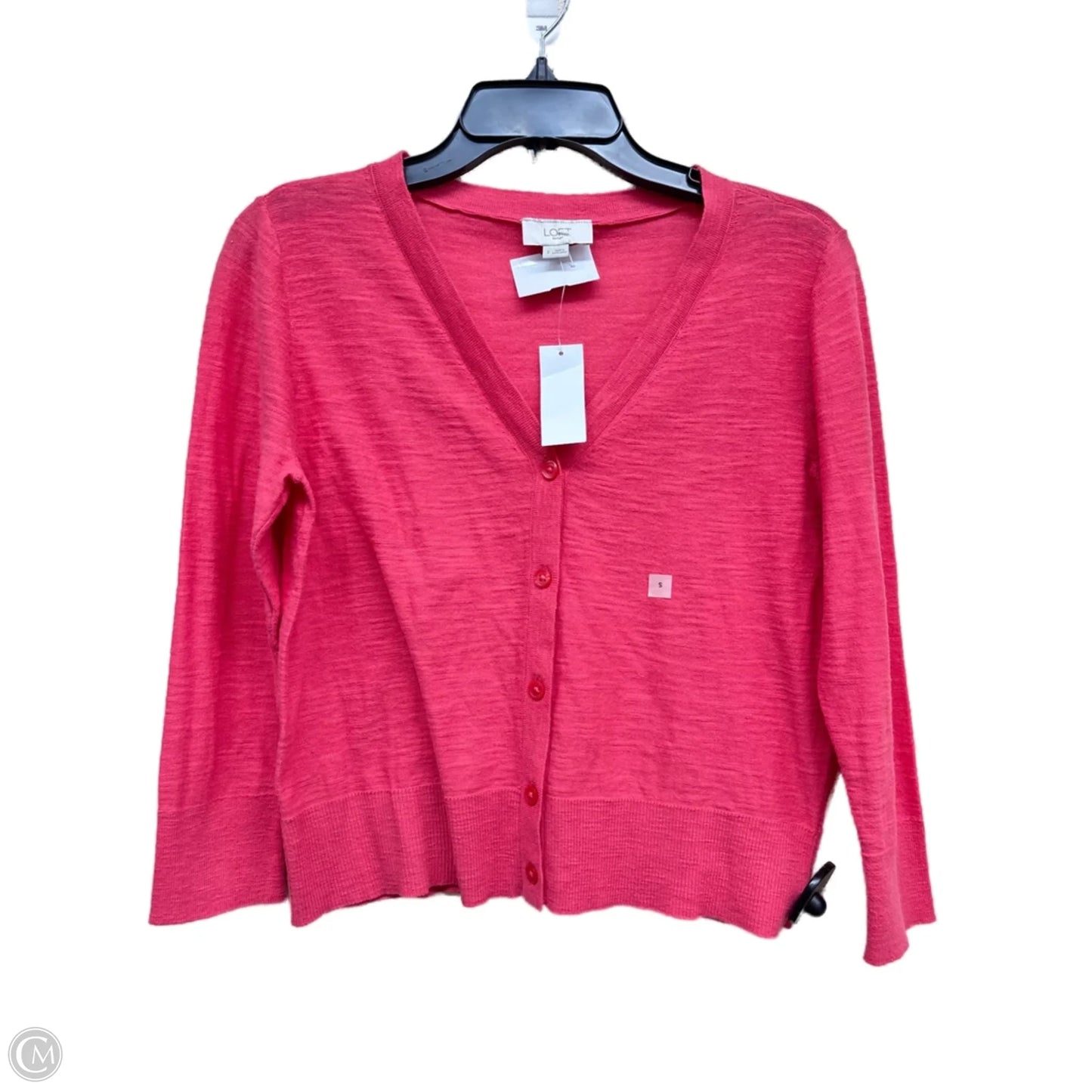 Sweater Cardigan By Loft In Pink, Size: S