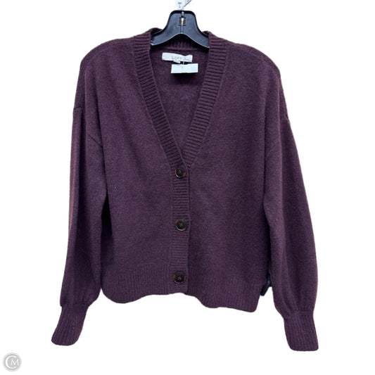 Sweater Cardigan By Loft In Purple, Size: Xs