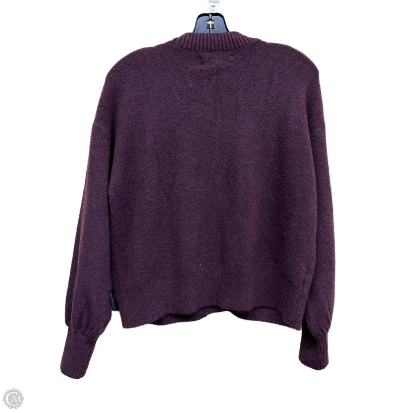 Sweater Cardigan By Loft In Purple, Size: Xs