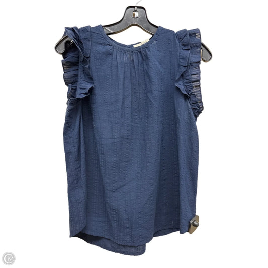 Top Short Sleeve By Loft In Blue, Size: S