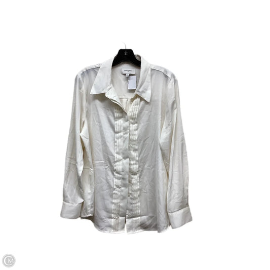 Top Long Sleeve By Banana Republic In Cream, Size: L