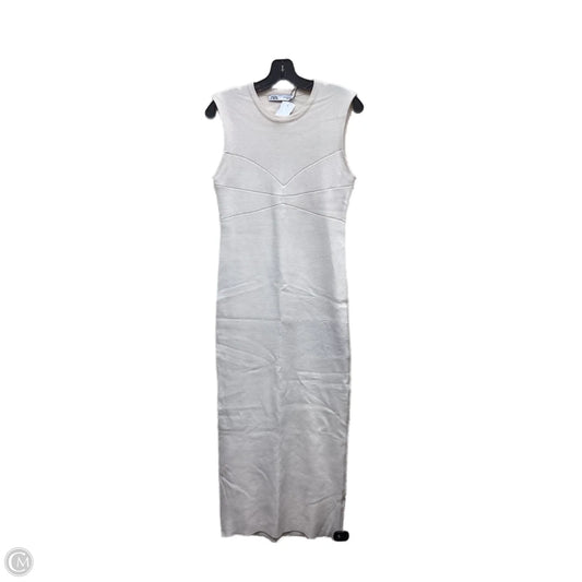 Dress Casual Maxi By Zara In Cream, Size: M