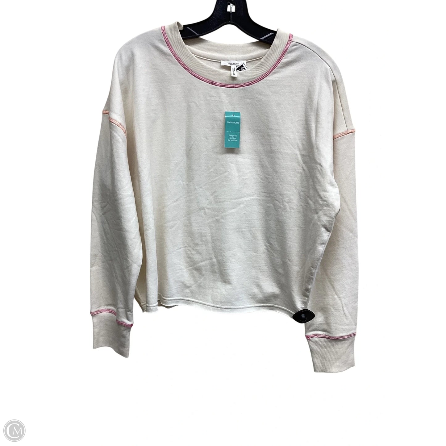 Top Long Sleeve By Maurices In White, Size: M