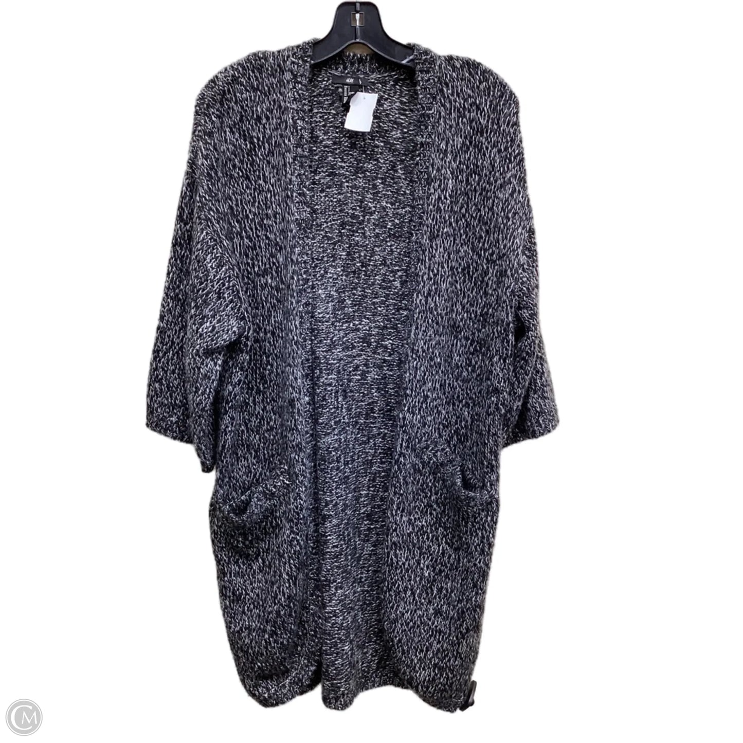 Sweater Cardigan By H&m In Grey, Size: S