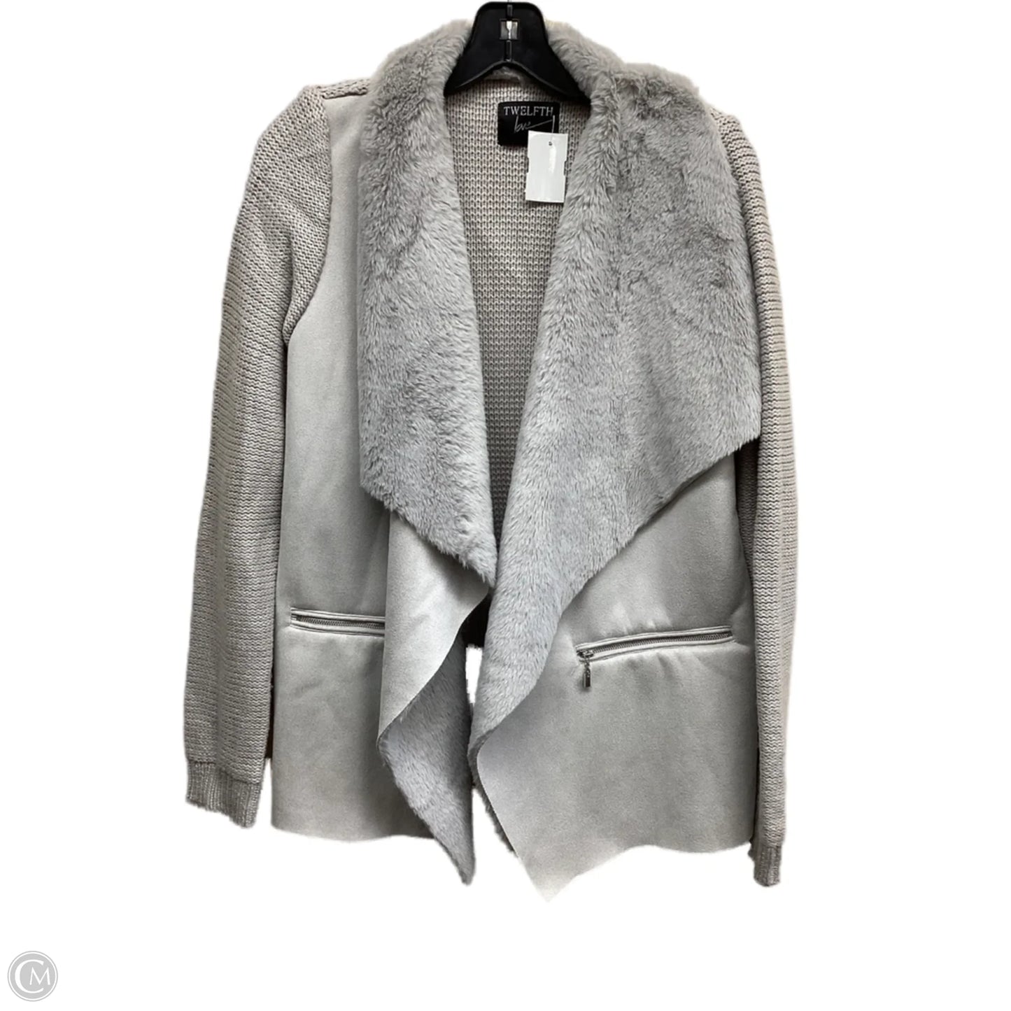 Sweater Cardigan By Clothes Mentor In Grey, Size: M