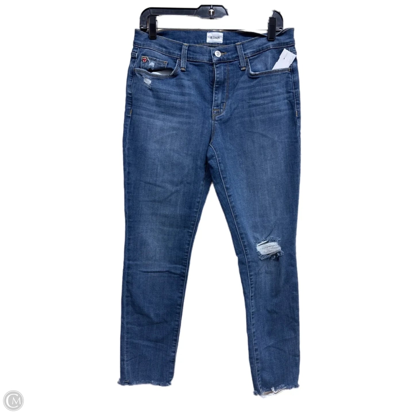 Jeans Straight By Hudson In Blue Denim, Size: 8