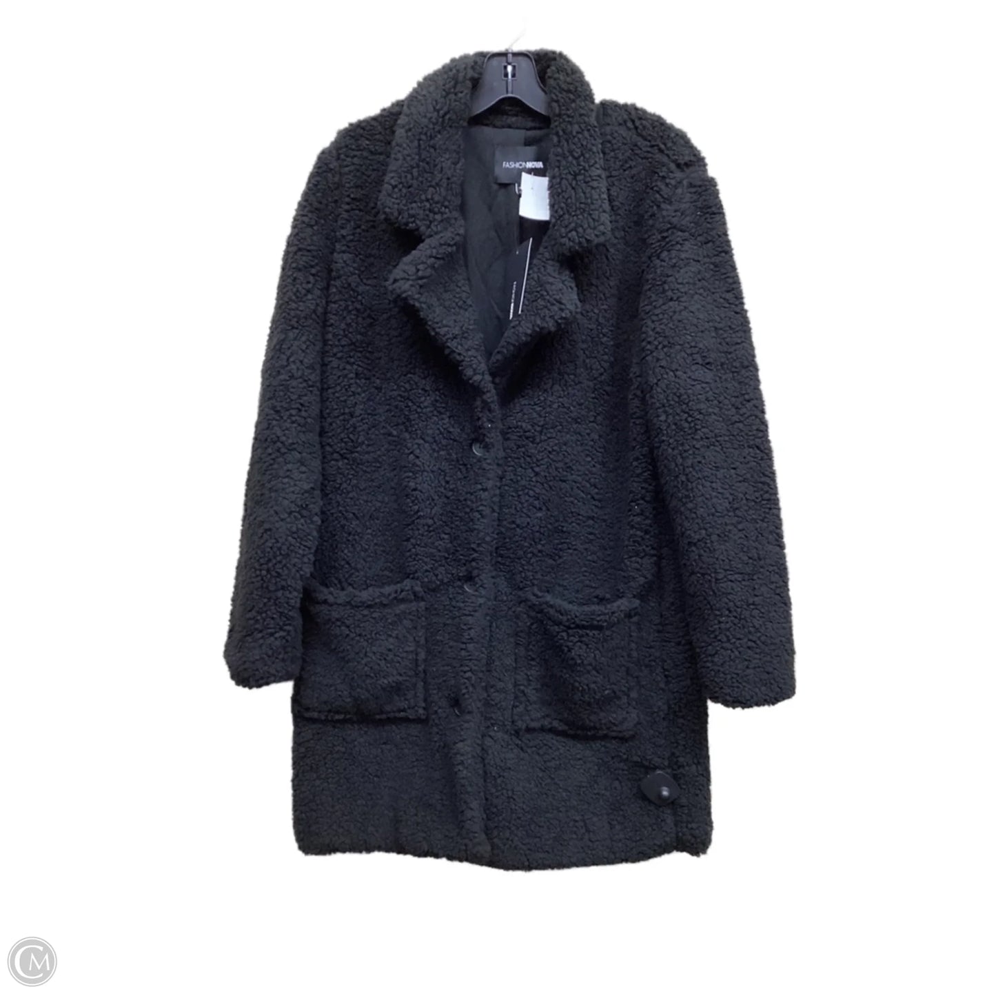 Jacket Faux Fur & Sherpa By Fashion Nova In Black, Size: L