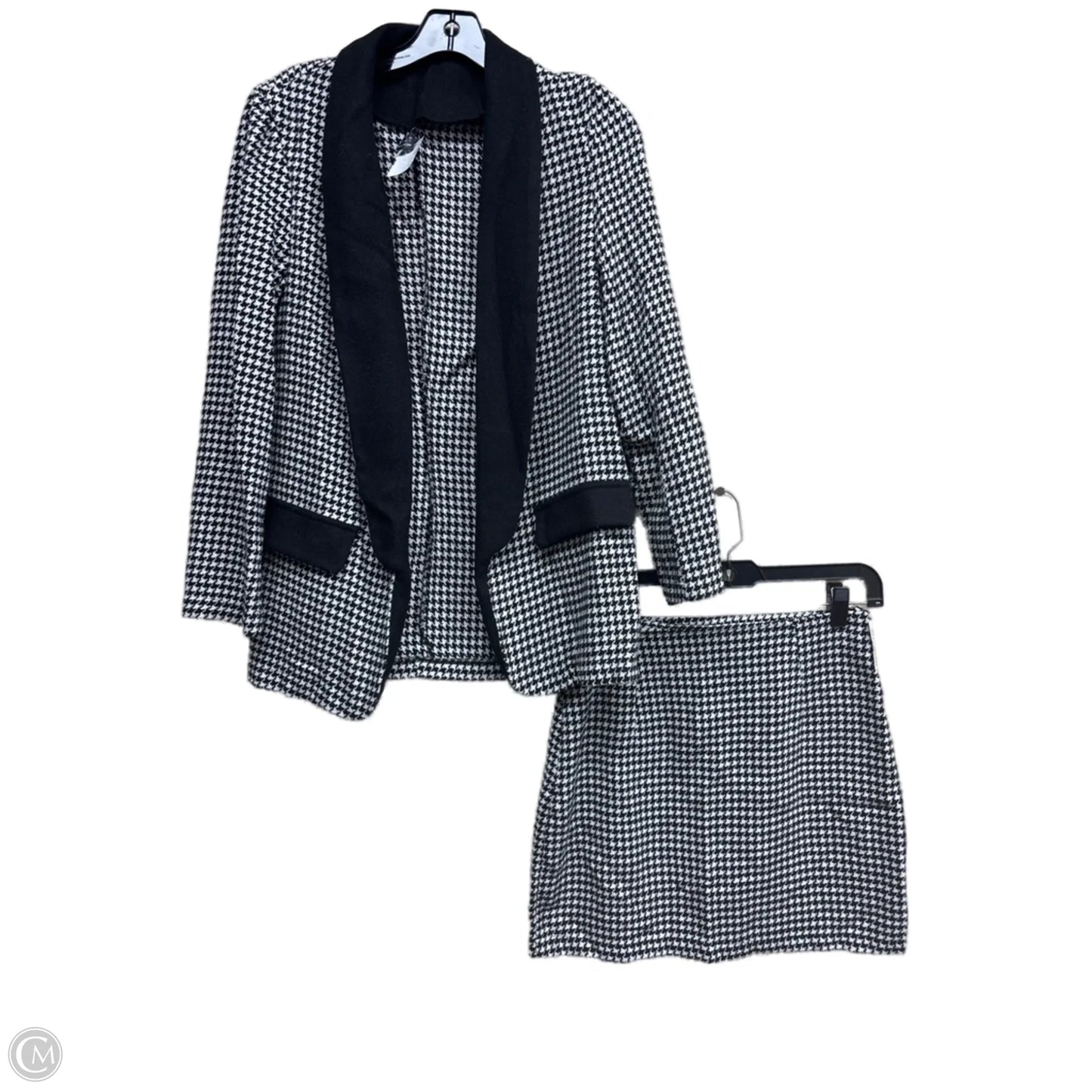 Skirt Set 2pc By Shein In Black & White, Size: 4