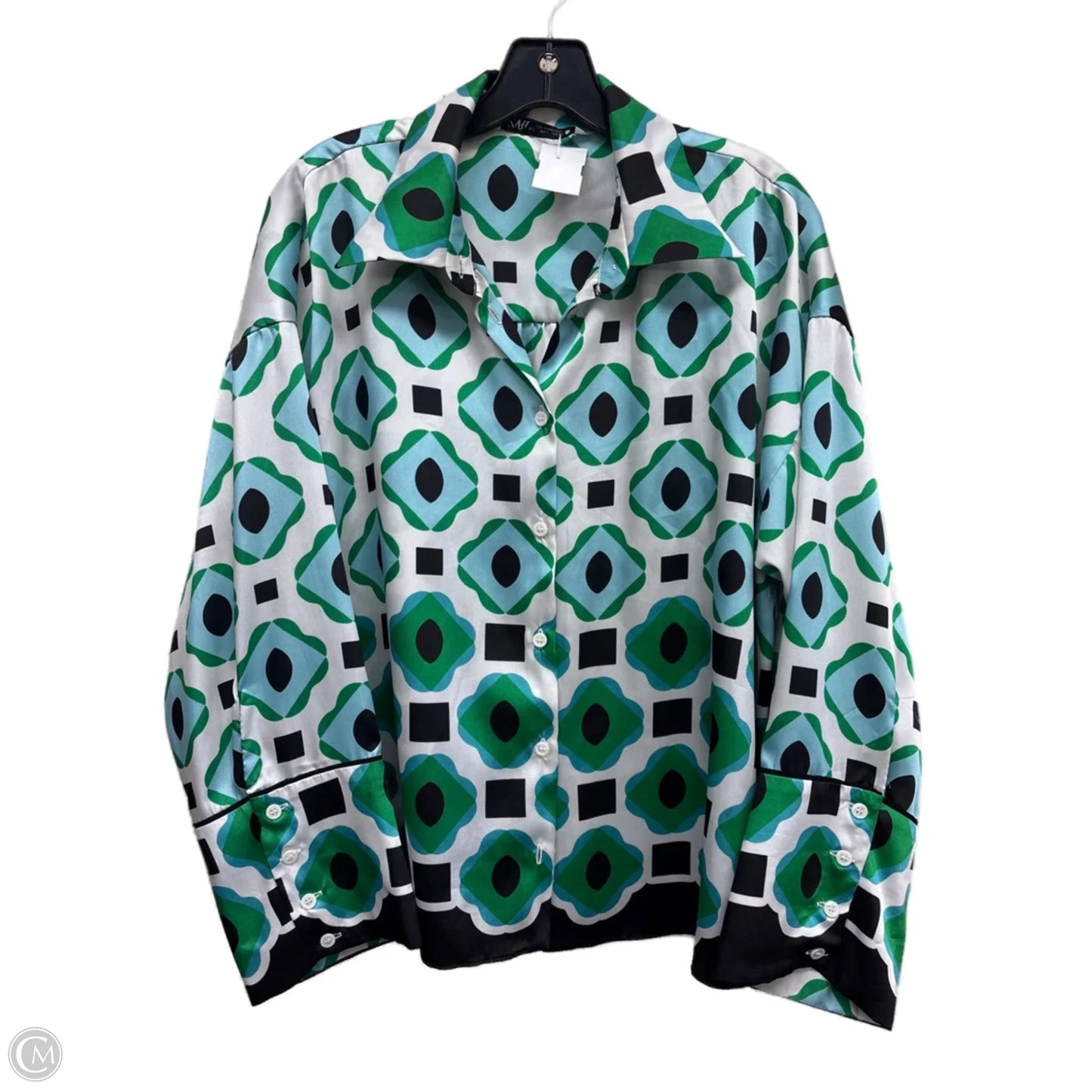 Top Long Sleeve By Zara In Multi-colored, Size: L