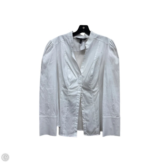 Top Long Sleeve By White House Black Market In White, Size: 14
