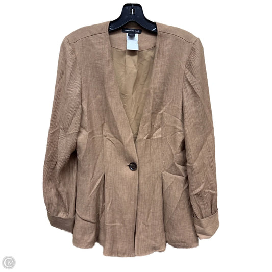 Blazer By Something Navy In Tan, Size: L