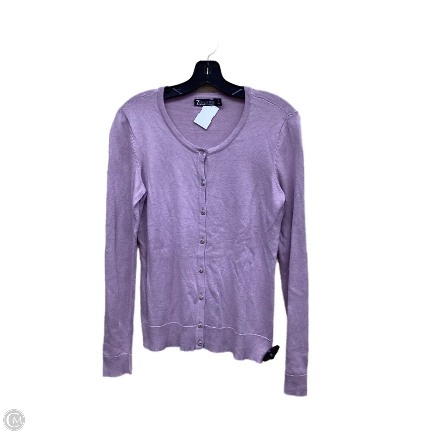 Sweater Cardigan By New York And Co In Purple, Size: M