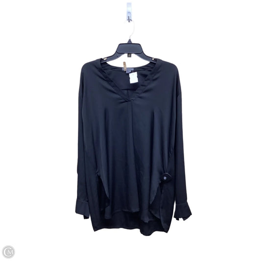 Top Long Sleeve By Vince In Black, Size: L