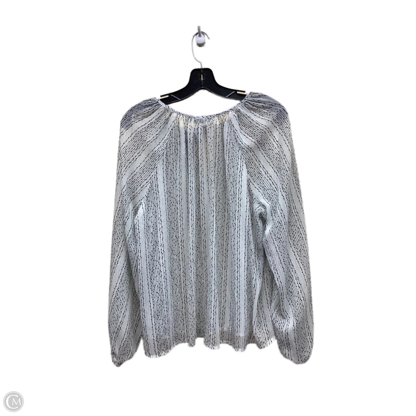 Top Long Sleeve By Banana Republic In White, Size: M