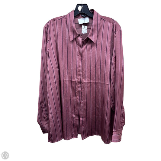 Top Long Sleeve By Express In Striped Pattern, Size: Xl