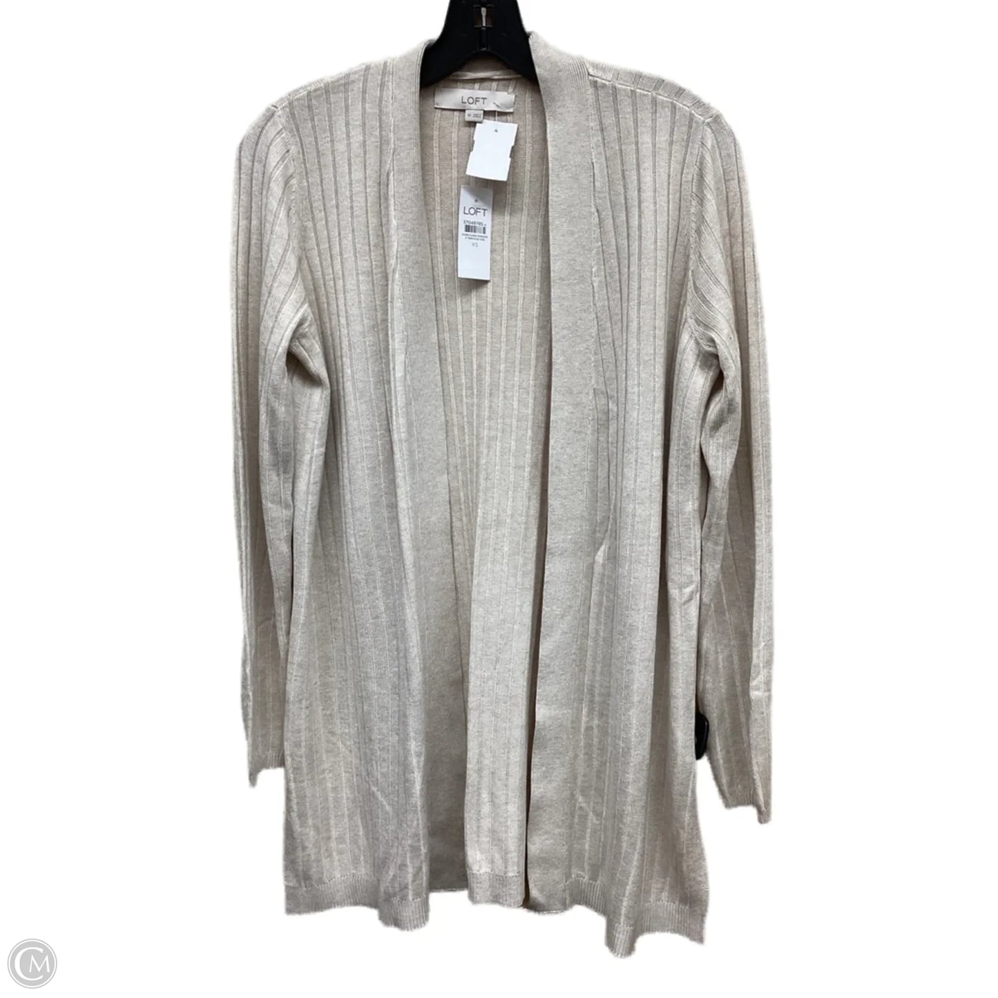 Sweater Cardigan By Loft In Tan, Size: Xs