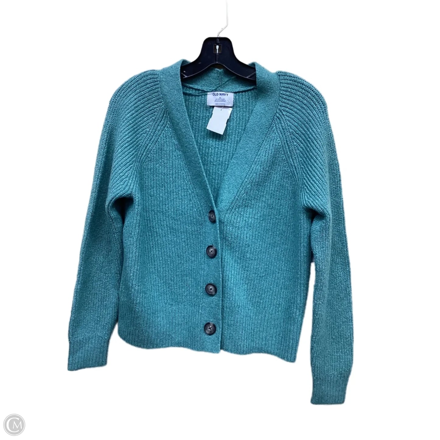 Sweater Cardigan By Old Navy In Green, Size: Xs