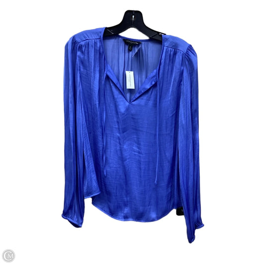 Top Long Sleeve By Banana Republic In Blue, Size: M