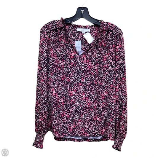 Top Long Sleeve By Loft In Floral Print, Size: S