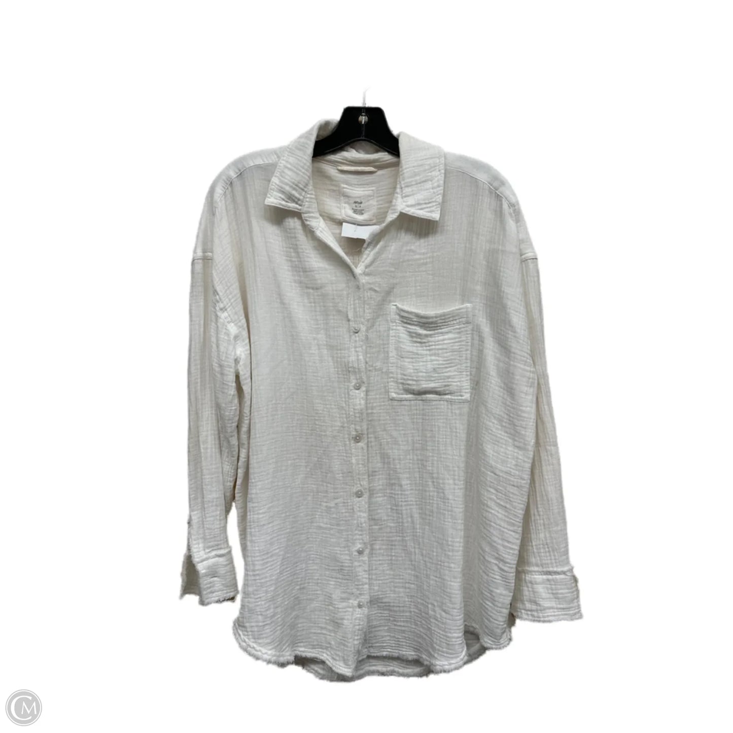 Top Long Sleeve By Aerie In White, Size: S