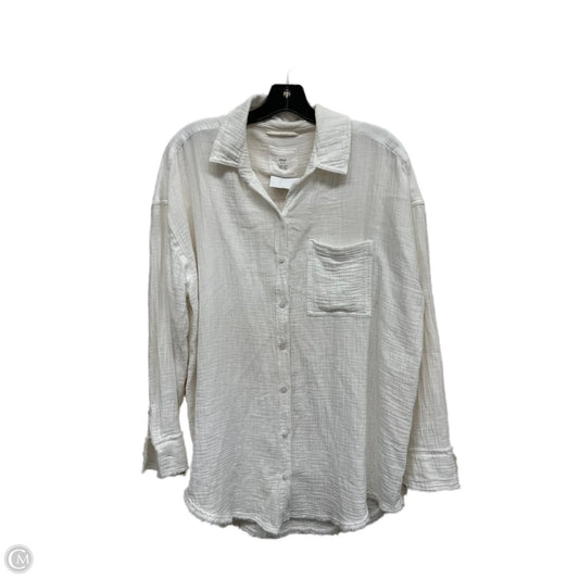 Top Long Sleeve By Aerie In White, Size: S