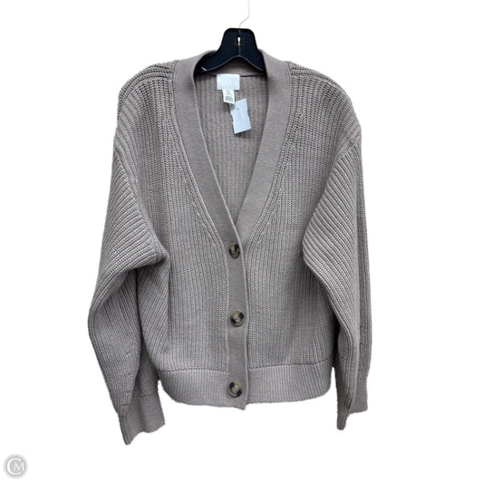 Sweater Cardigan By H&m In Tan, Size: M