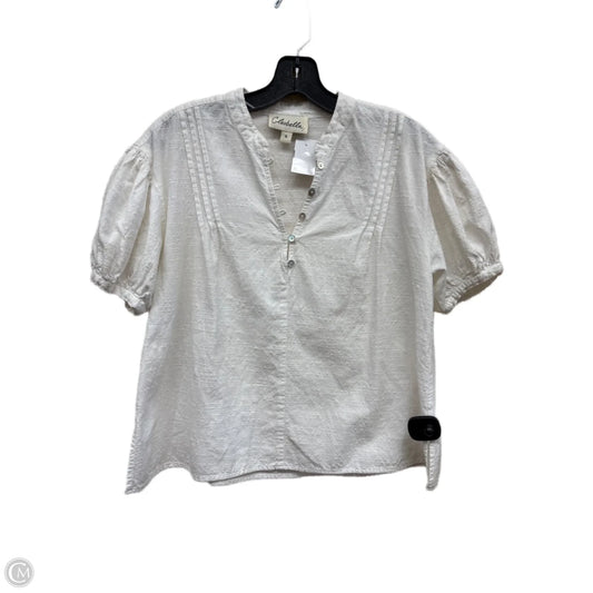 Top Short Sleeve By Clothes Mentor In White, Size: S