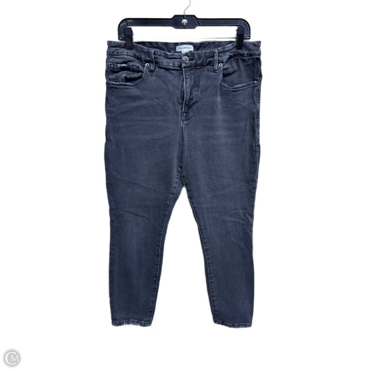 Jeans Straight By Good American In Black Denim, Size: 14