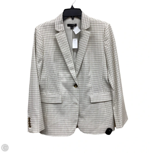 Blazer By Ann Taylor In Tan & White, Size: M