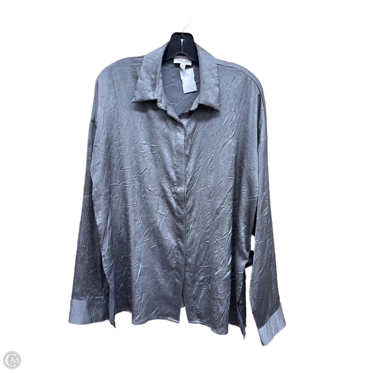 Top Long Sleeve By Clothes Mentor In Grey, Size: L