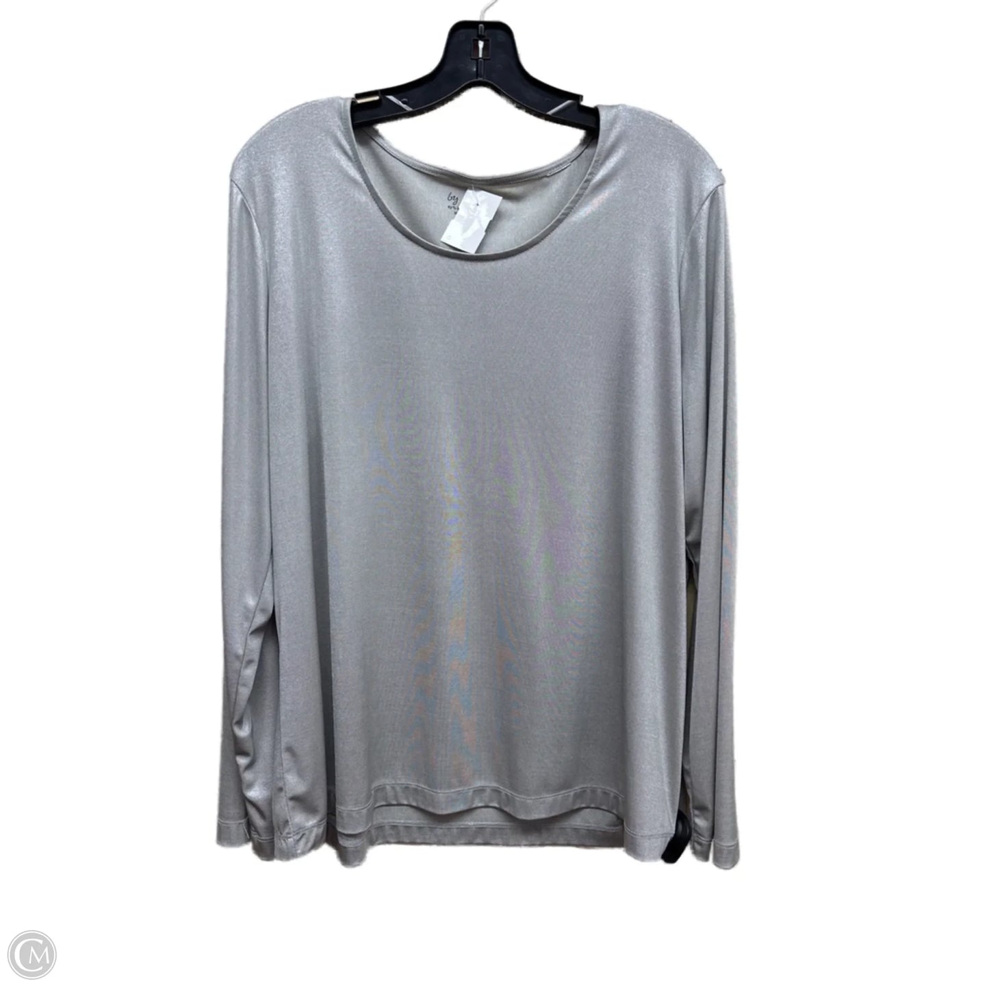 Top Long Sleeve By Chicos In Grey, Size: L