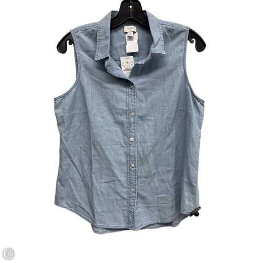 Top Sleeveless By J. Crew In Blue Denim, Size: M