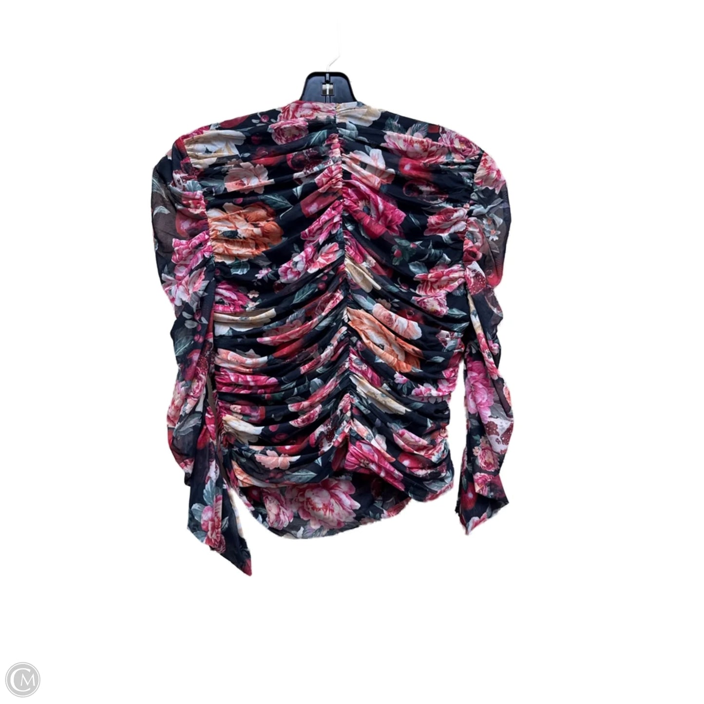 Top Long Sleeve By Express In Floral Print, Size: L