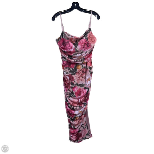 Dress Casual Maxi By Express In Floral Print, Size: L