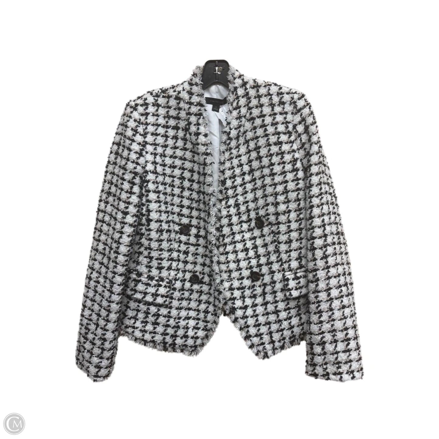 Blazer By Ann Taylor In Black & White, Size: 10