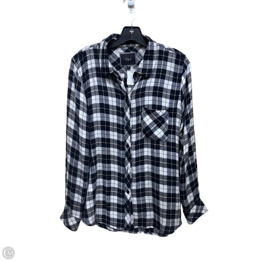 Top Long Sleeve By Rails In Plaid Pattern, Size: S