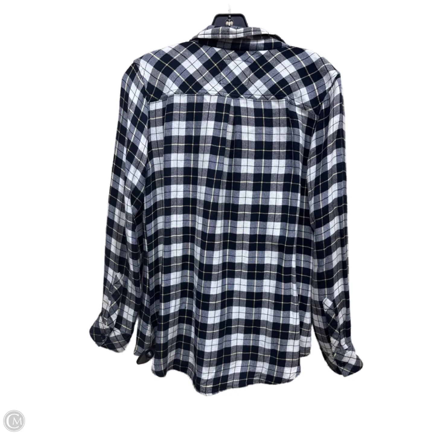 Top Long Sleeve By Rails In Plaid Pattern, Size: S