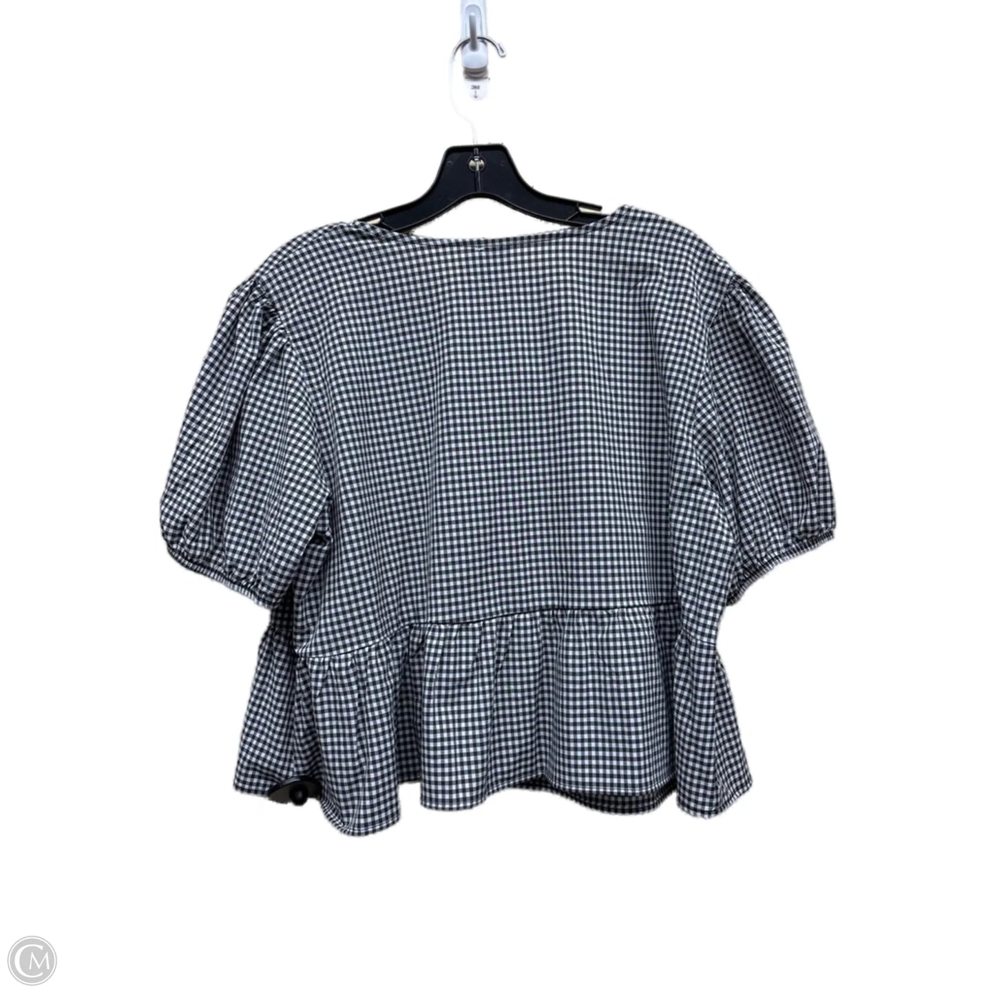 Top Short Sleeve By Wild Fable In Plaid Pattern, Size: Xl