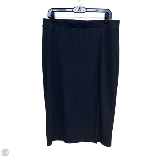 Skirt Midi By Clothes Mentor In Black, Size: Xl