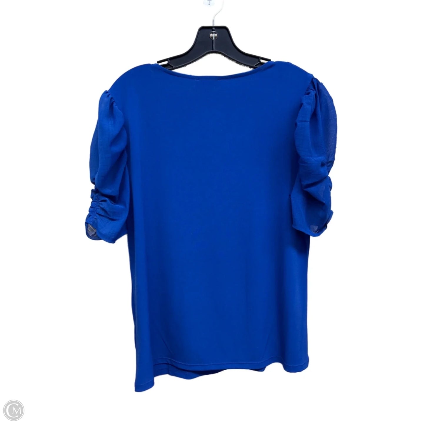 Top Short Sleeve By Calvin Klein In Blue, Size: M