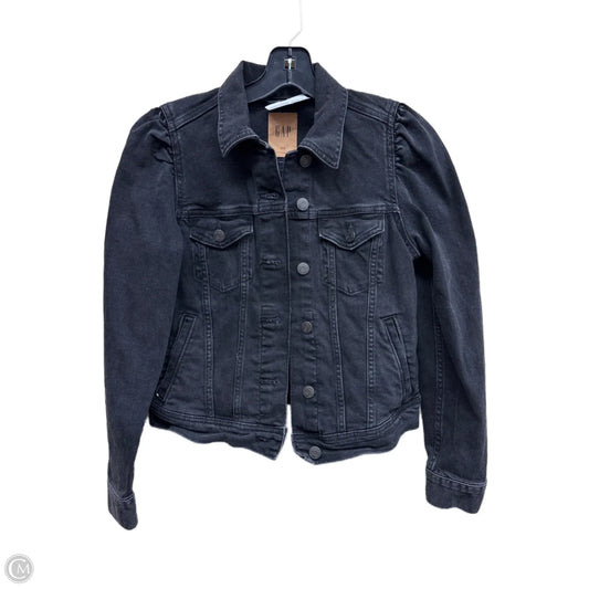 Jacket Denim By Gap In Black Denim, Size: Xxsp