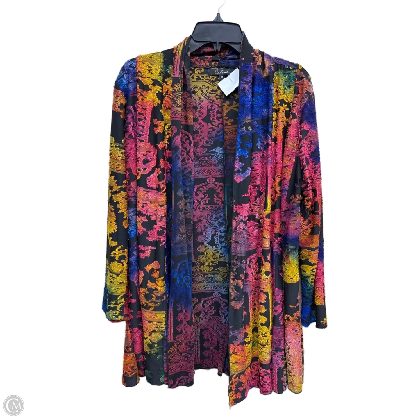 Sweater Cardigan By Clothes Mentor In Multi-colored, Size: M