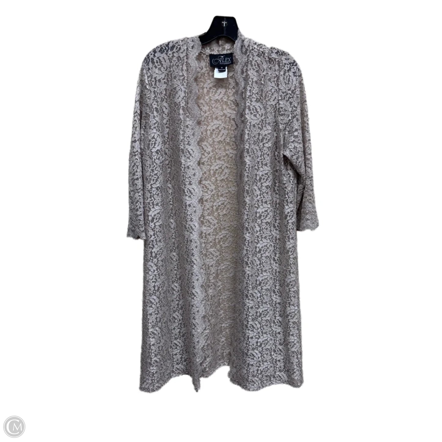 Sweater Cardigan By Alex Evenings In Gold, Size: M