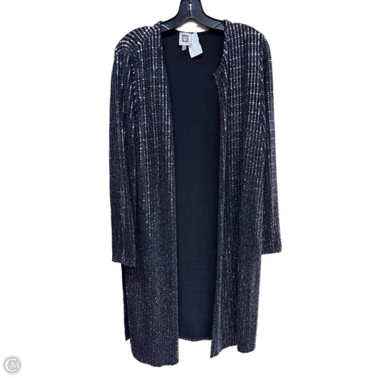 Sweater Cardigan By Anne Klein In Silver, Size: M