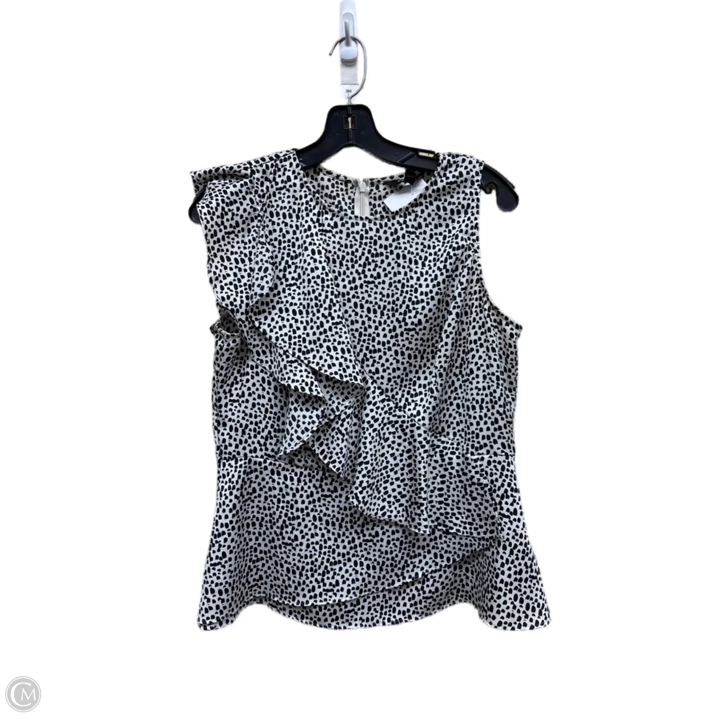 Top Sleeveless By Express In Black & White, Size: M